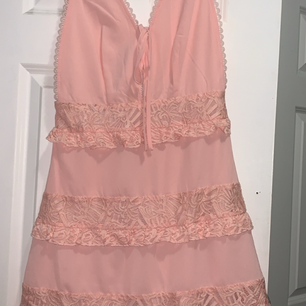 Soieblu Peach Lace-Trim Chemise